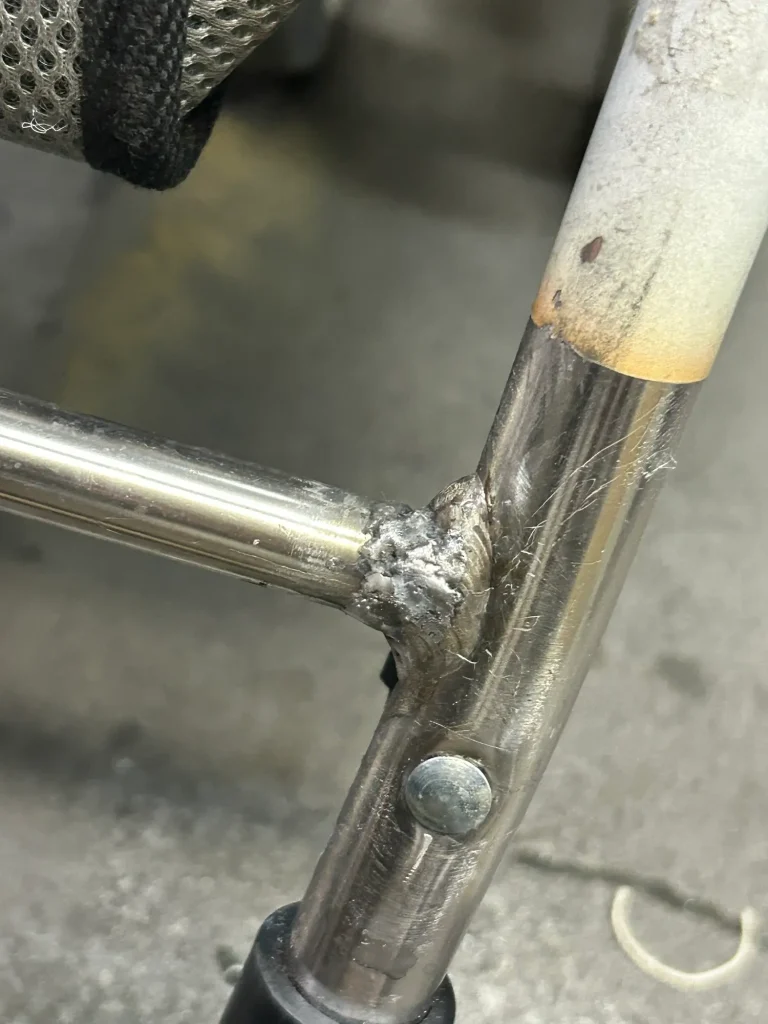 アルミ補修溶接後