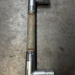 持ち込み部品をTIG溶接して製作したポンプ用の排水用配管